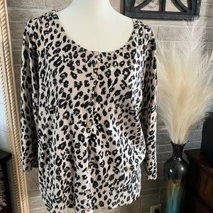 Women’s large leopard print cardigan